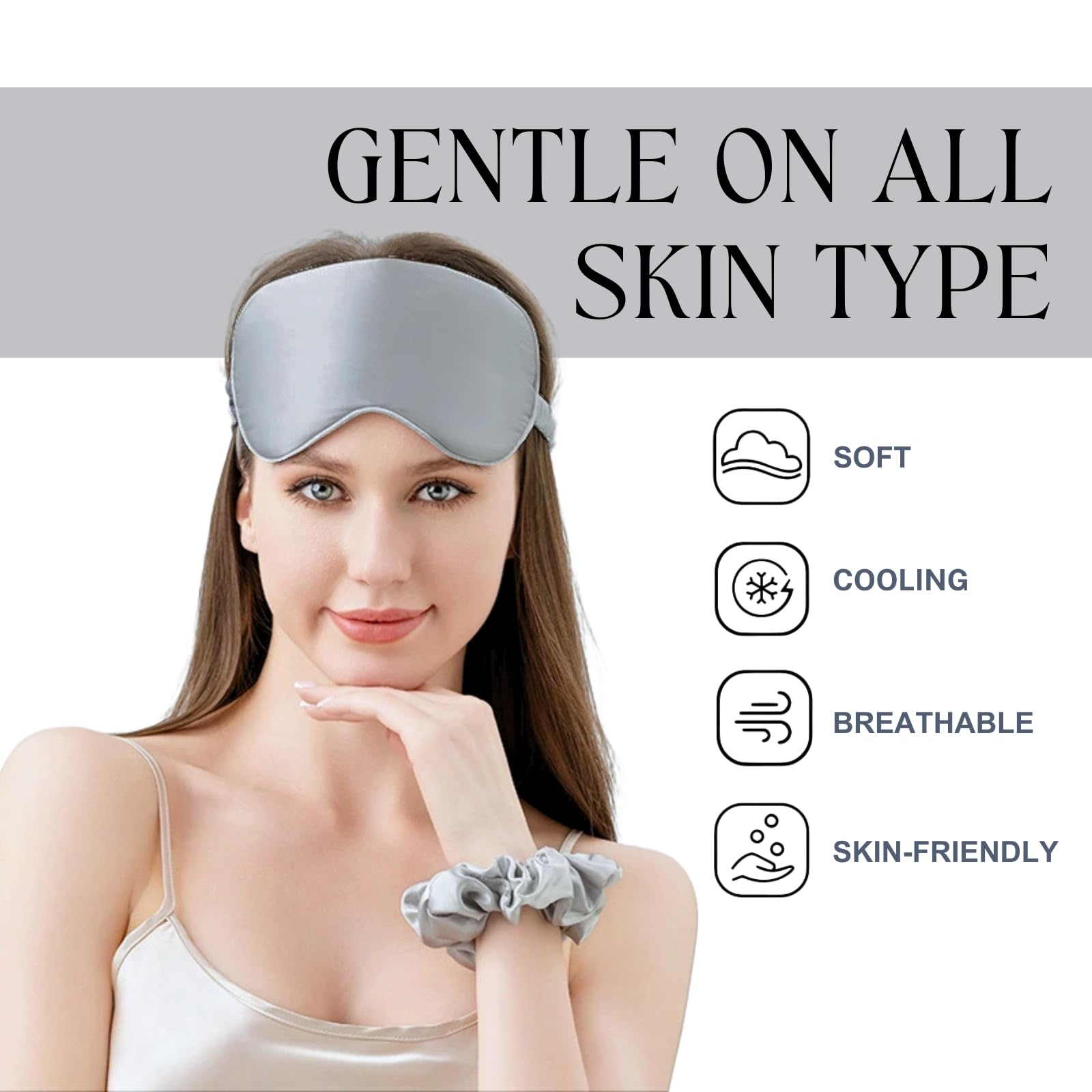 lcbd mascarilla de ojos satin plata sin absorber humedad para piel hidratada