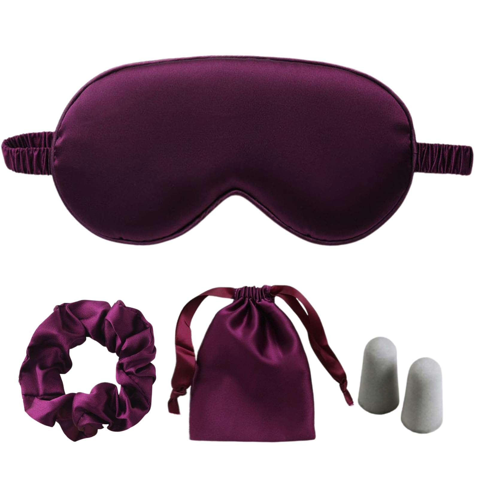 LCBD mascarilla para ojos de seda satinada en violeta, confort para dormir