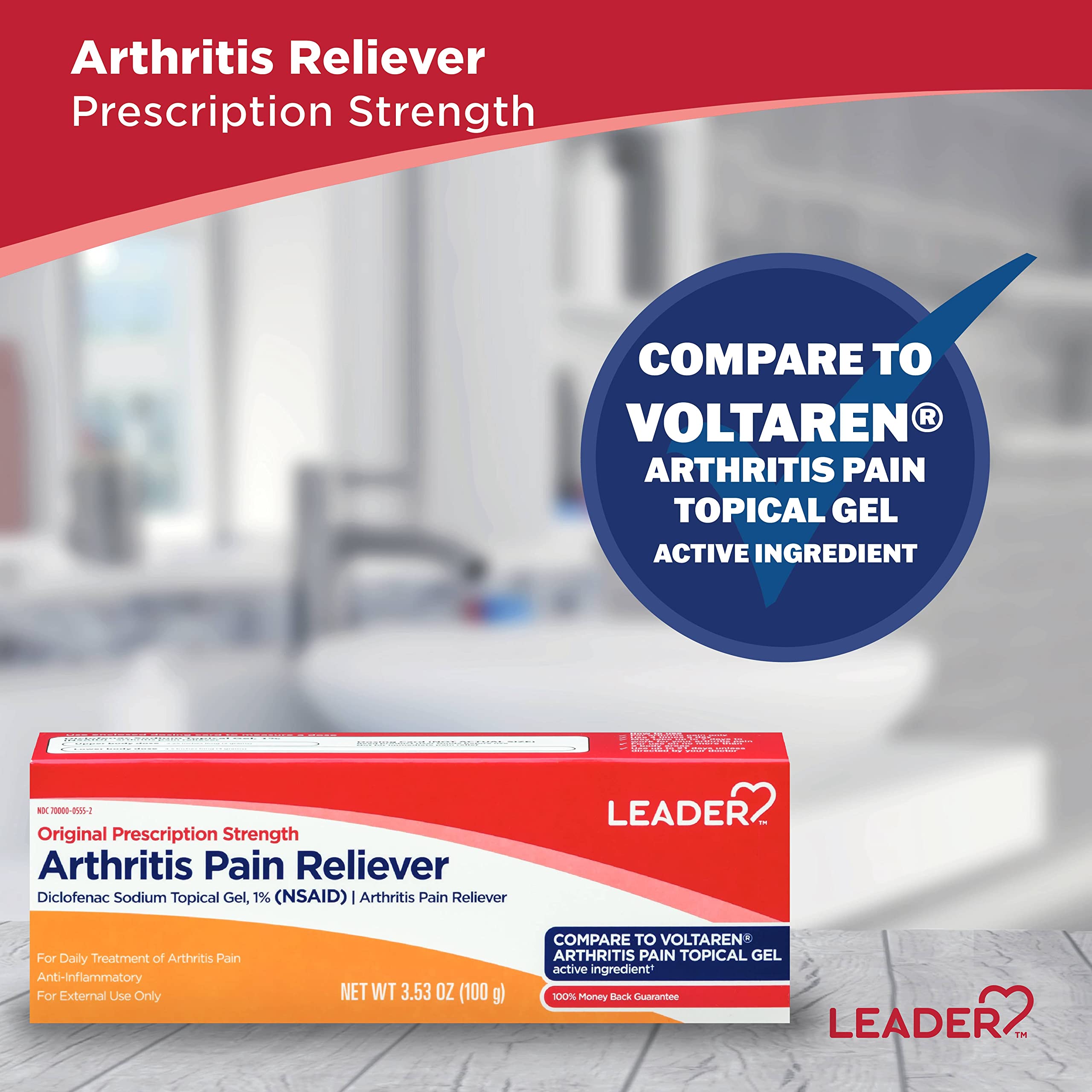 Envase compacto del gel LEADER para uso en casa.