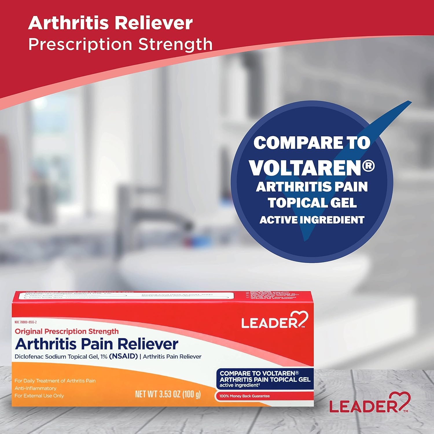 Absorción rápida de Leader en la piel para alivio focal.
