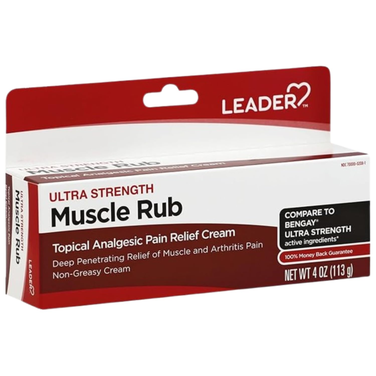 Ingredientes camfora, mentol y eucalipto en Leader Muscle Rub.