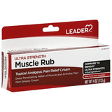 Ingredientes camfora, mentol y eucalipto en Leader Muscle Rub.