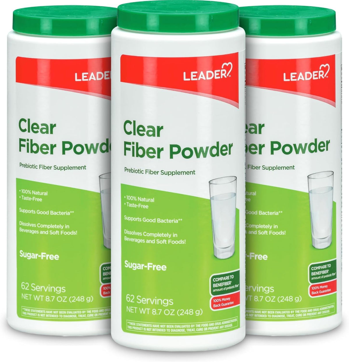 LEADER fibra prebiótica polvo soluble se disuelve claro en bebidas sin cambiar el sabor