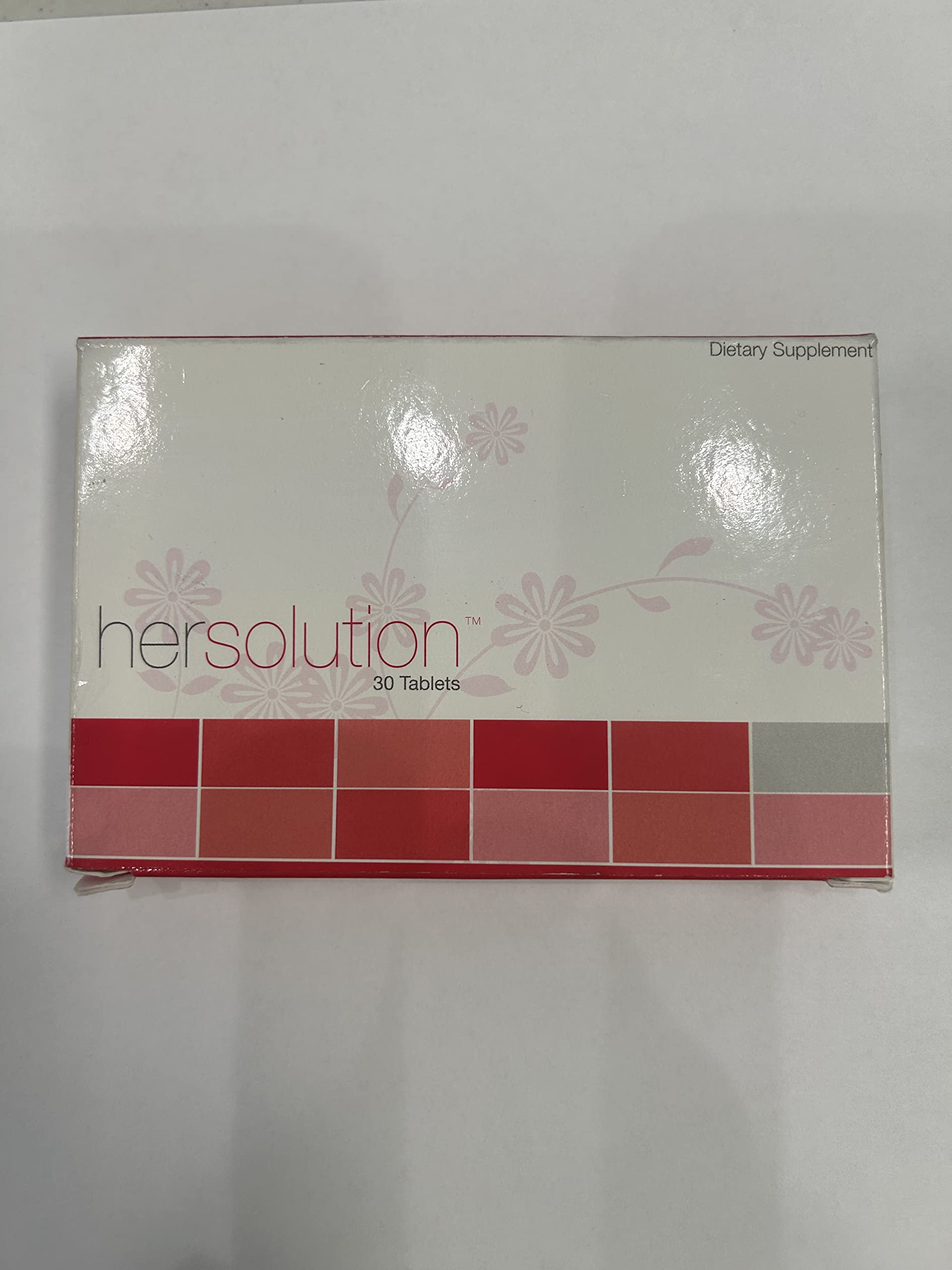 Leading Edge Health Hersolution, caja del producto, presentación elegante para estantería.