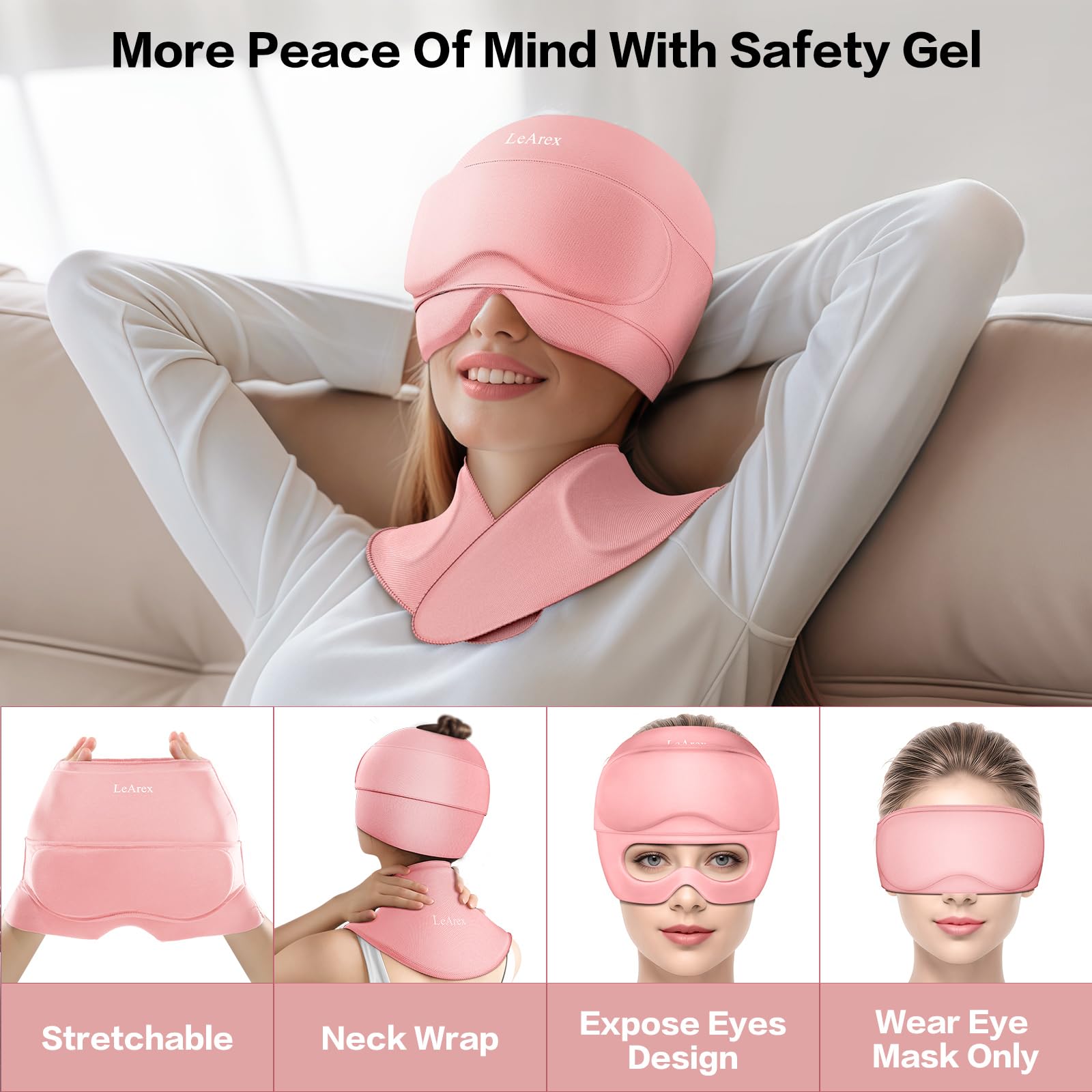 LeArex terapia-frio-cap: enfriamiento suave para cabezas sensibles.