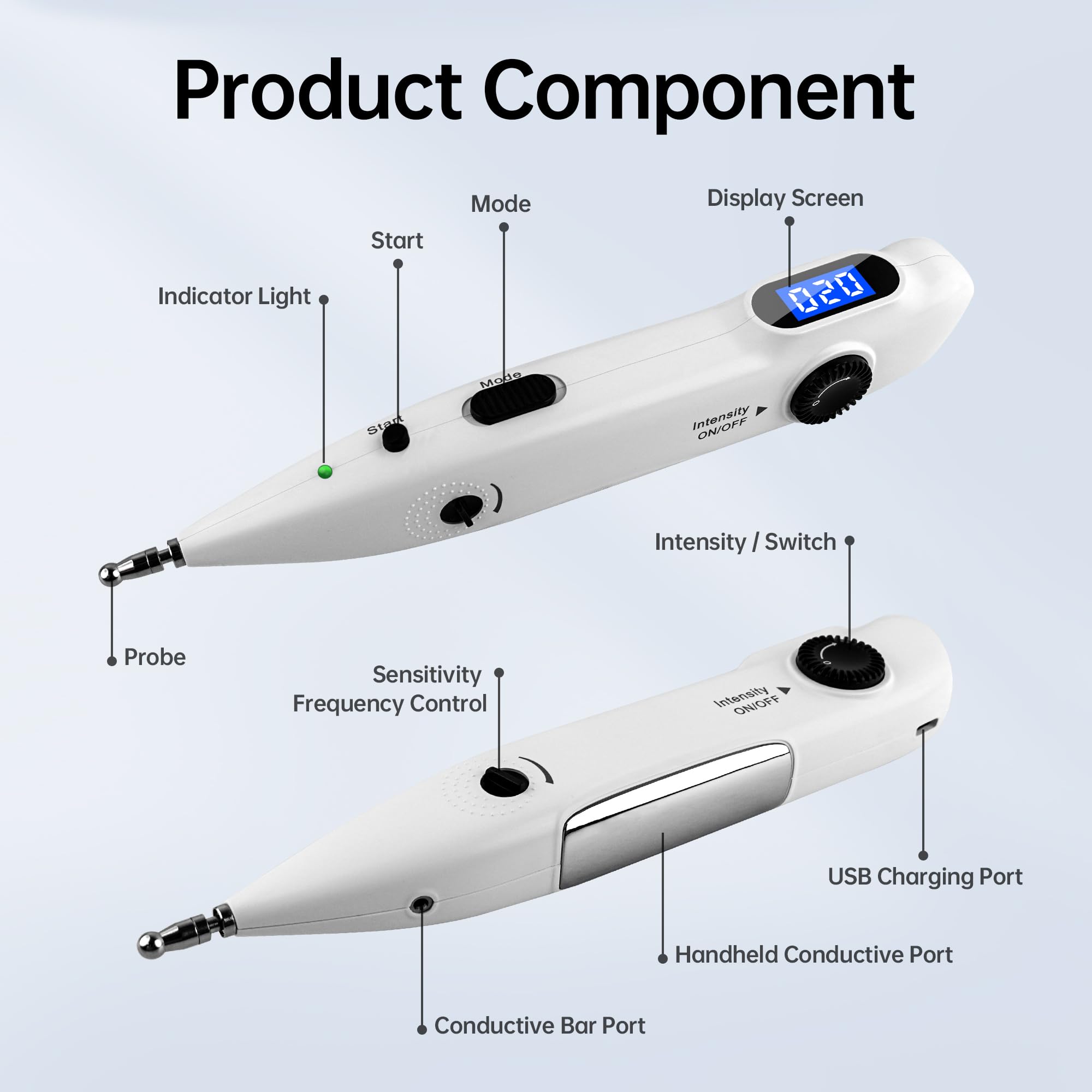 Leawell pen: alerta y zumbido para localizar puntos con precisión.