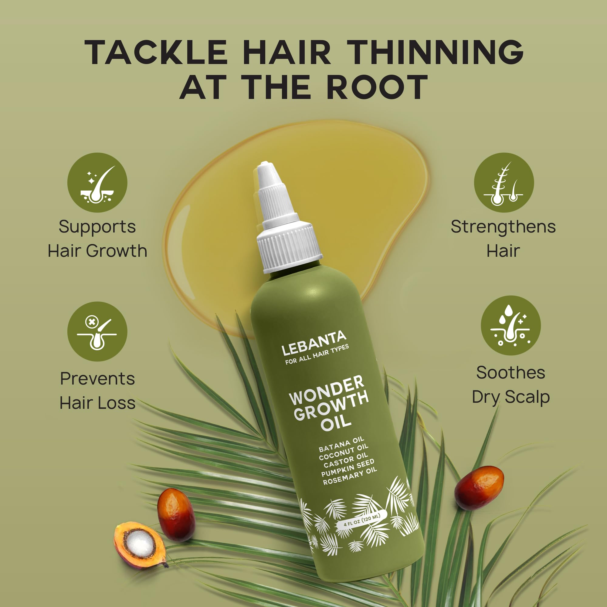 Lebanta Batana Oil: ingredientes naturales para nutrir el cuero cabelludo y cabello.