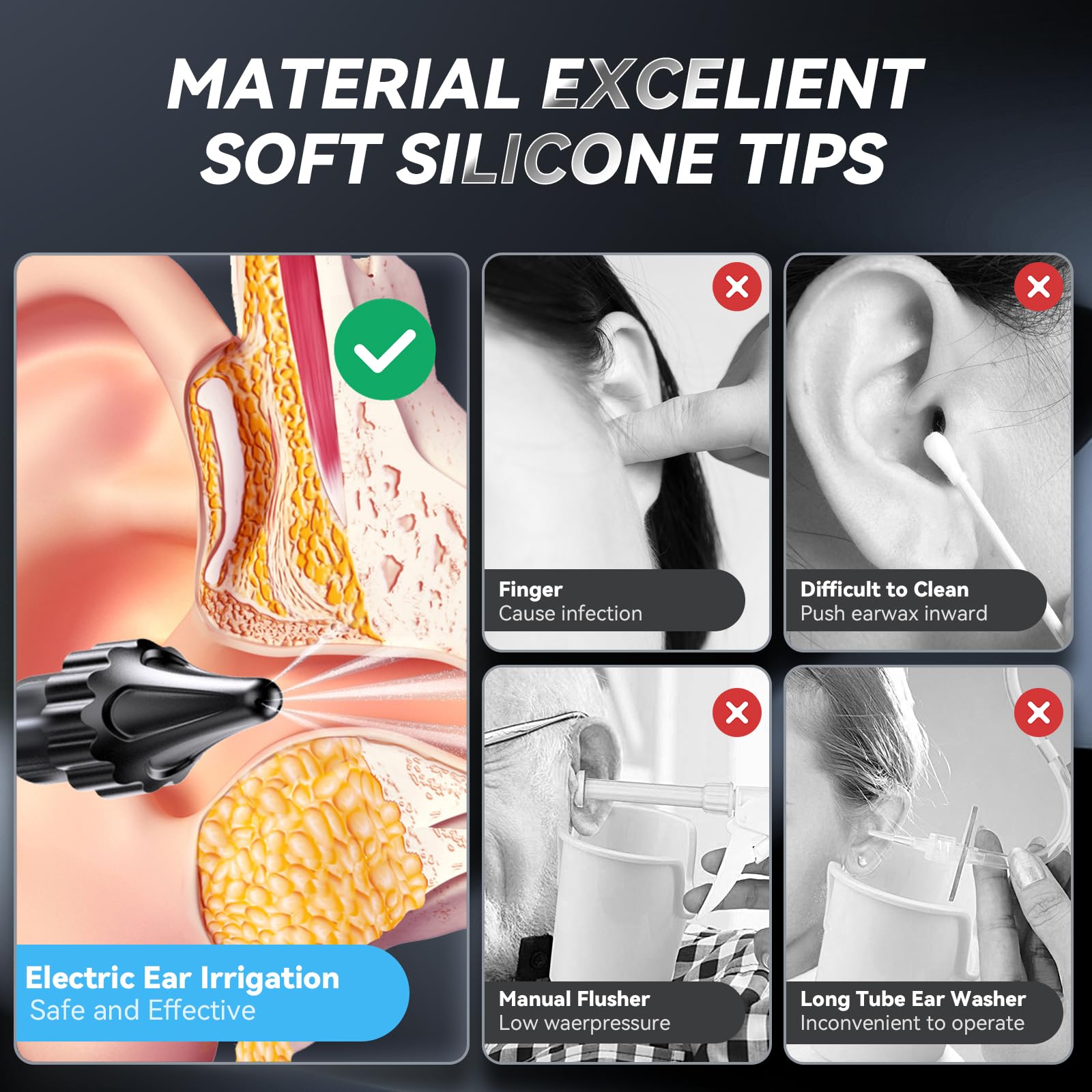 Lebbtl accesorios de tapones para oídos de tres y cinco orificios.