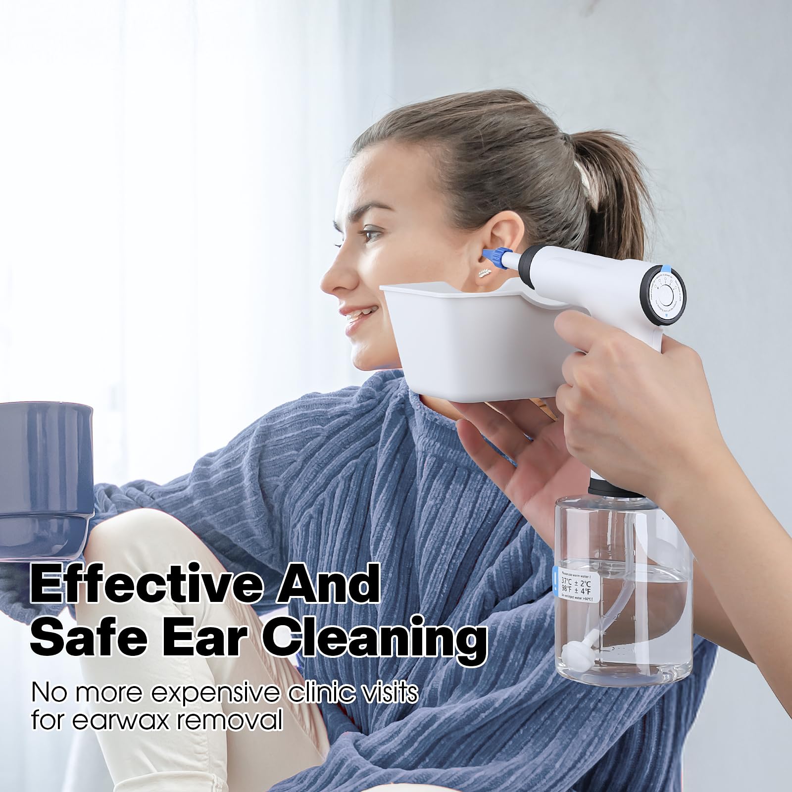Lebbtl kit de lavado de oídos ergonómico facilita la limpieza suave.