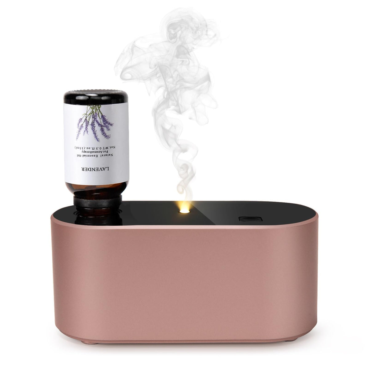 Lecdura difusor sin agua en oro rosado con aroma limpio para cualquier habitación.
