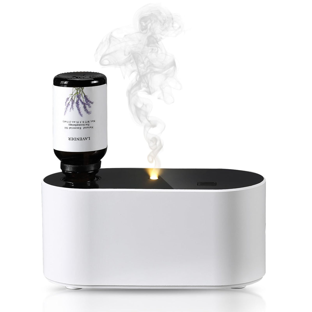 Lecdura difusor sin agua en tamaño palma, ideal para escritorio y mesa.