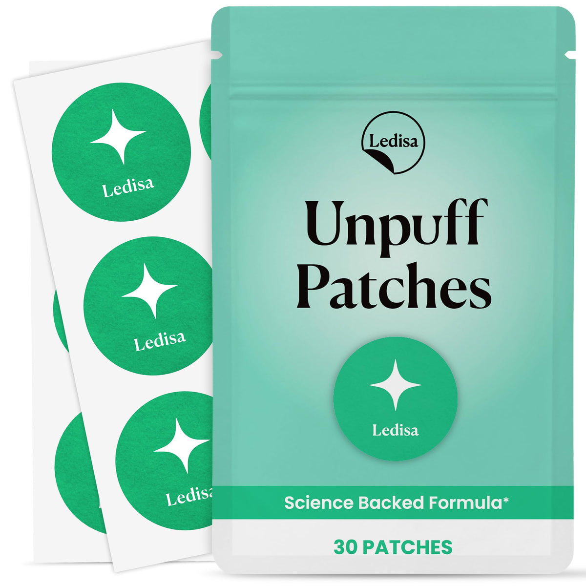 Ledisa Unpuff Patches, aplicación fácil para uso diario.