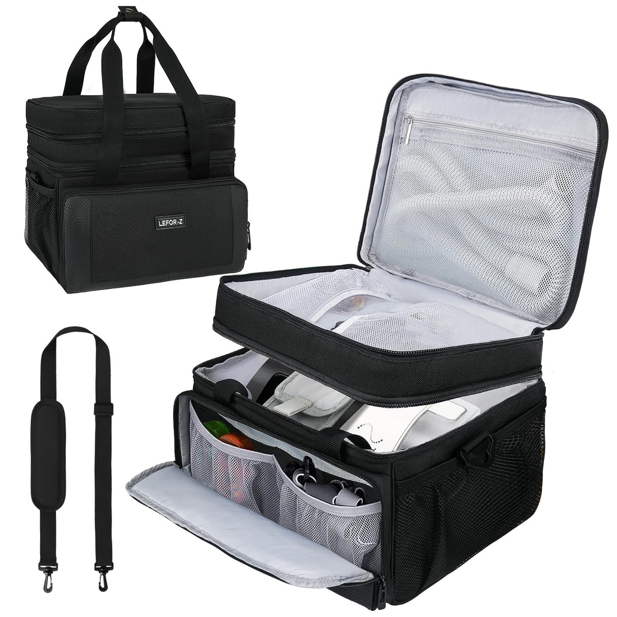 LEFOR·Z bolsa CPAP con compatibilidad AirSense 11 para viajes seguros.