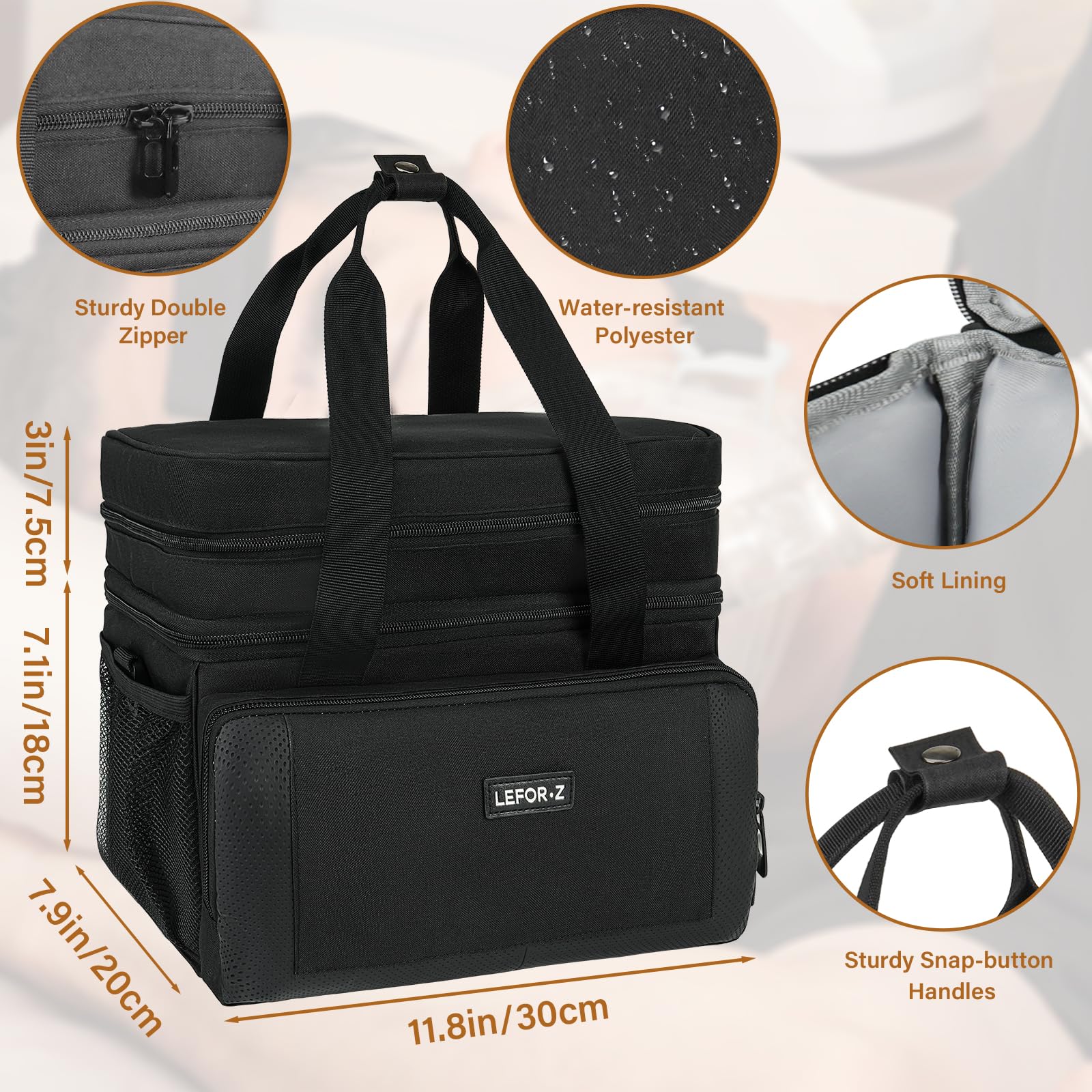 LEFOR·Z bolsa CPAP: protección integral con material resistente y espuma amortiguadora.