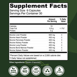 Left Coast Performance botella trasera, información de ingredientes