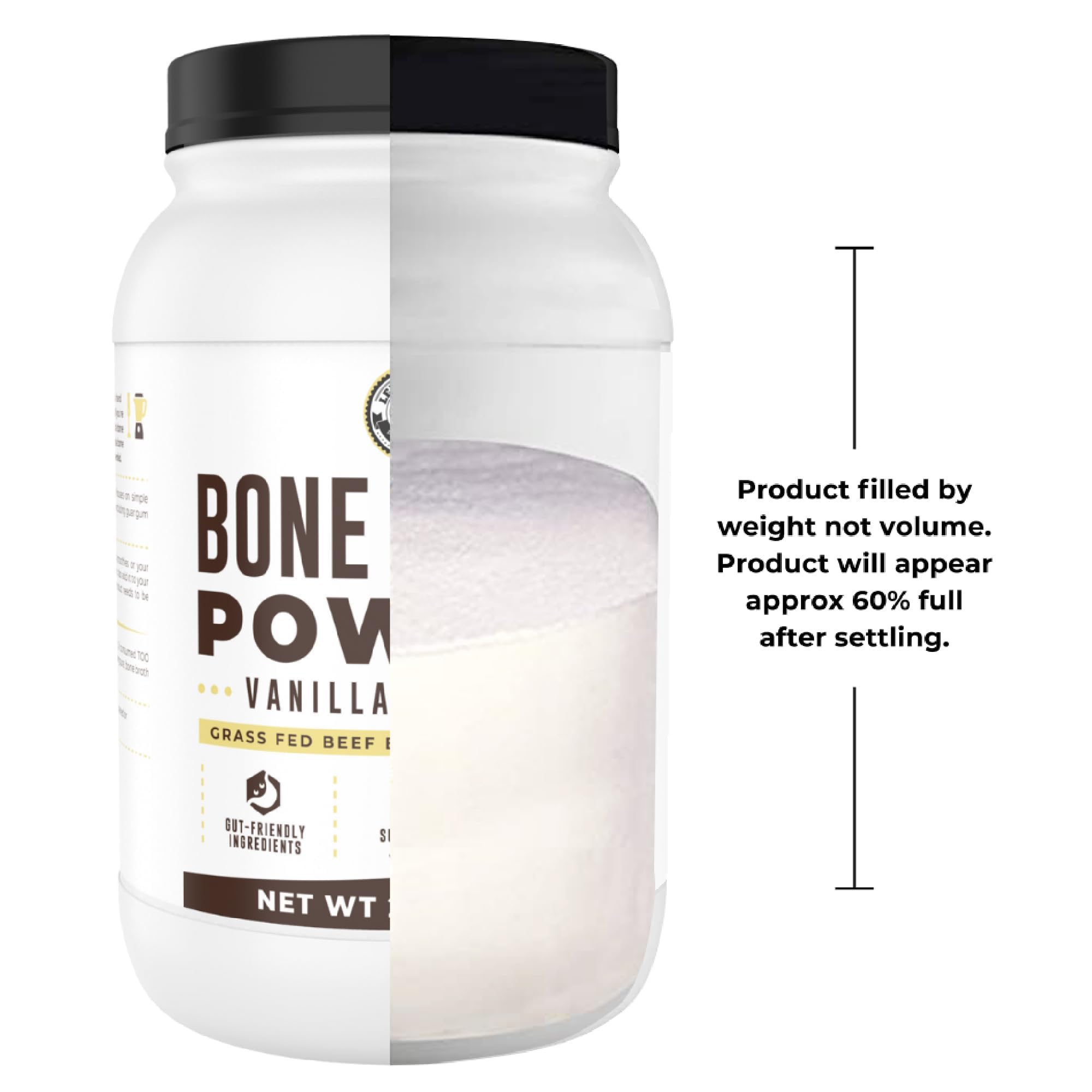 Etiqueta nutricional de Left Coast Performance, 17 g de proteína por porción