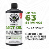 Left Coast Performance MCT Aceite Coco medida de una cucharada para uso diario