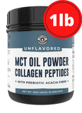Left Coast Performance MCT Polvo sin azúcar, apto para dietas bajas en carbohidratos.
