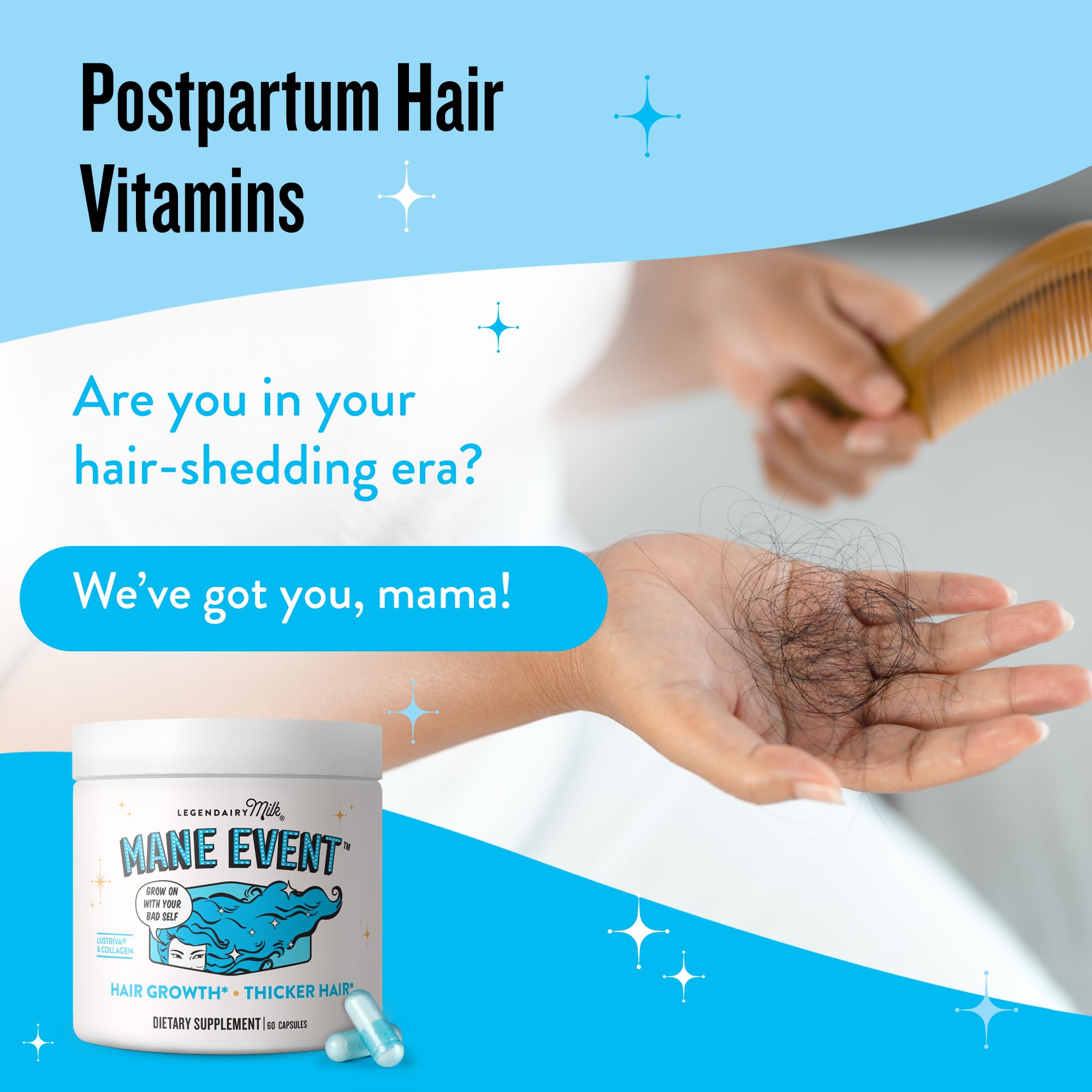 Legendairy Mane Event vitaminas A C D E para salud general