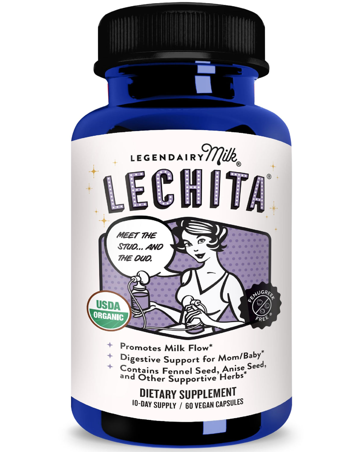 Legendairy Milk Lechita cápsulas para lactancia, apoyo natural al suministro de leche.