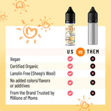 Legendairy Milk Vitamin D Drops, uso diario en leche o dedo para bebé.