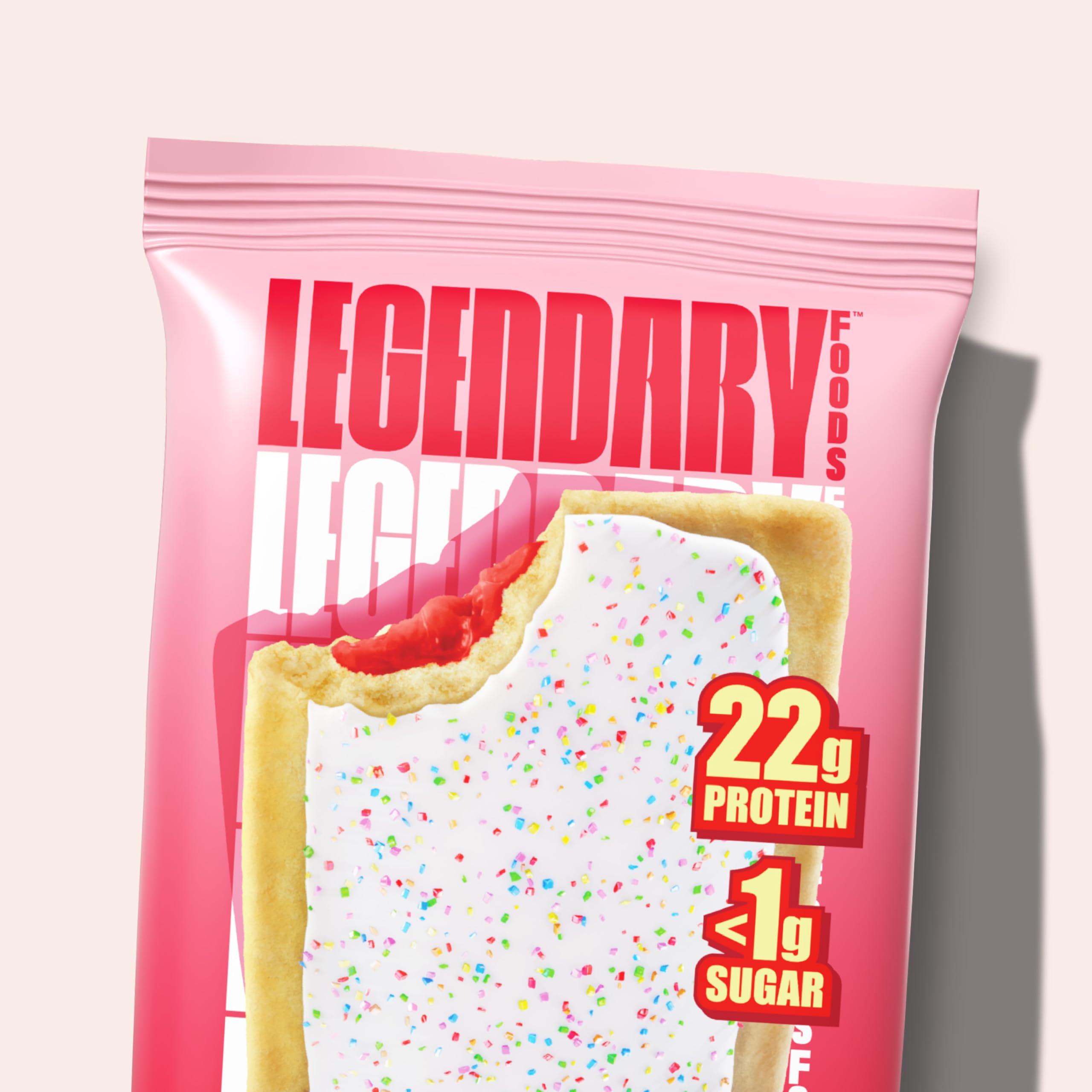 Legendary Foods Snack diario y desayuno rápido con pastel de fresa