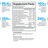 LEGION Vitamin B-Complex: etiqueta con Colina e Inositol y coenzima Q10