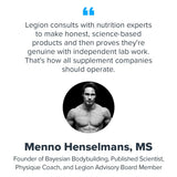 LEGION Clear Whey+, disolución rápida en agua fría para una recuperación ágil.