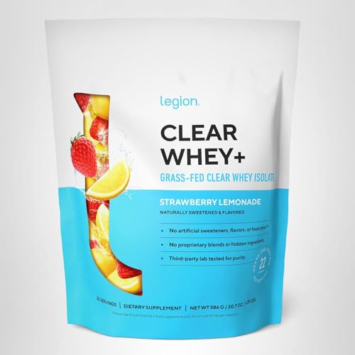 LEGION Clear Whey+, fórmula limpia y sin rellenos para proteína de calidad.