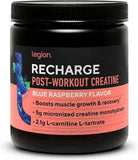 Legion Recharge sabor frambuesa azul, listo para consumir tras entreno intenso.