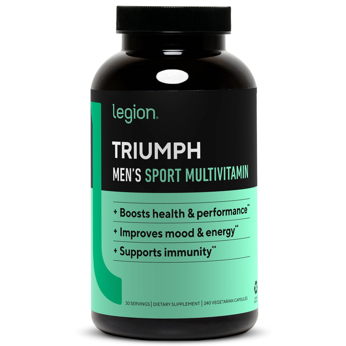 LEGION Triumph, botella frontal, energía sostenida para las actividades diarias.