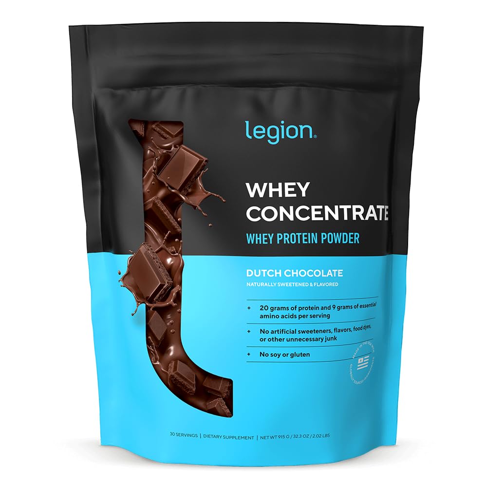 LEGION Whey Protein Chocolate en envase: proteína de alta calidad para tus entrenamientos.