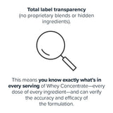 LEGION Whey Protein Chocolate etiqueta: calidad verificada y contenido exacto.