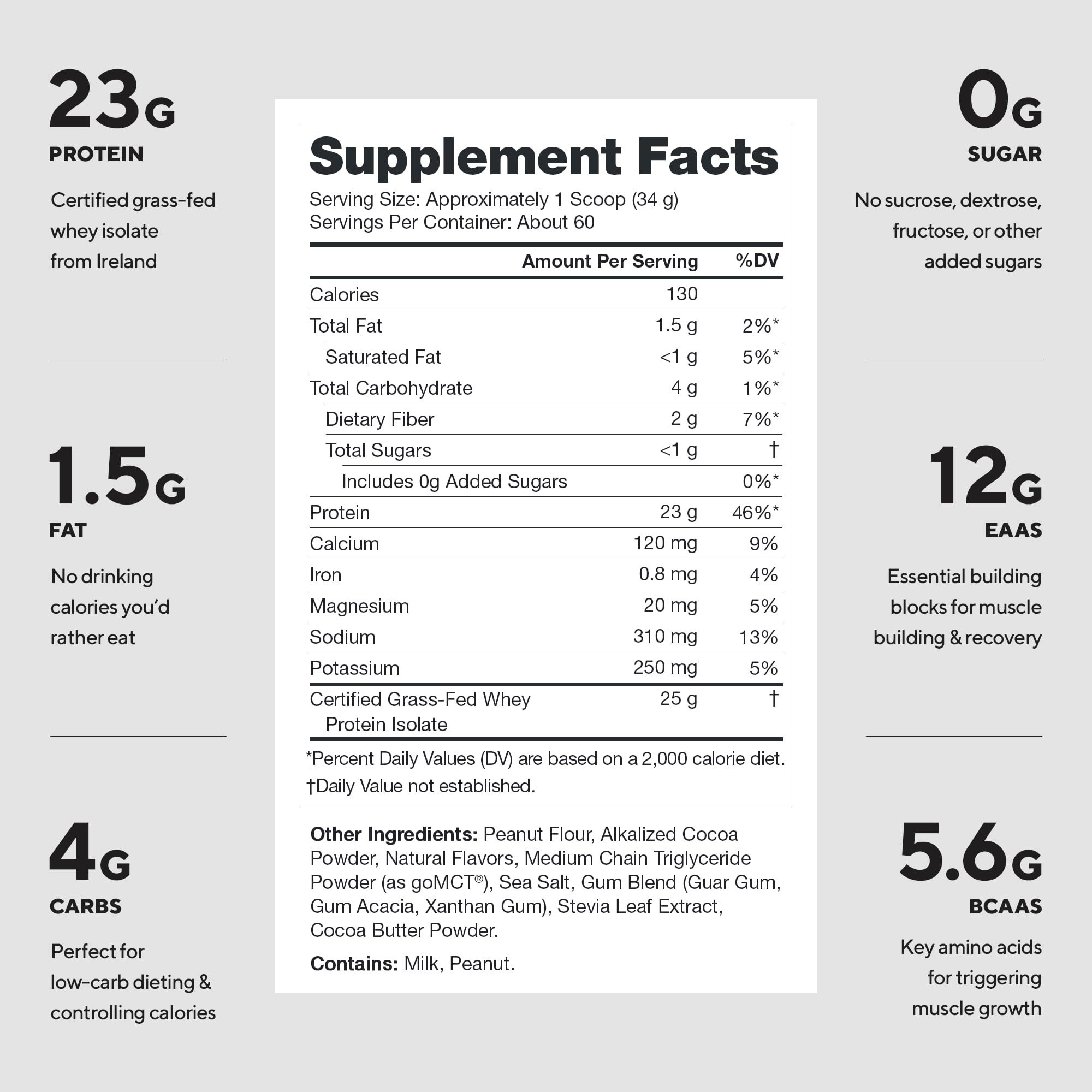 Porcion de LEGION Whey+ 22 g de proteina grass-fed lista para batidos
