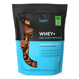 LEGION Whey+ proteina aislada sabor chocolate cacahuete para merienda satisfactoria