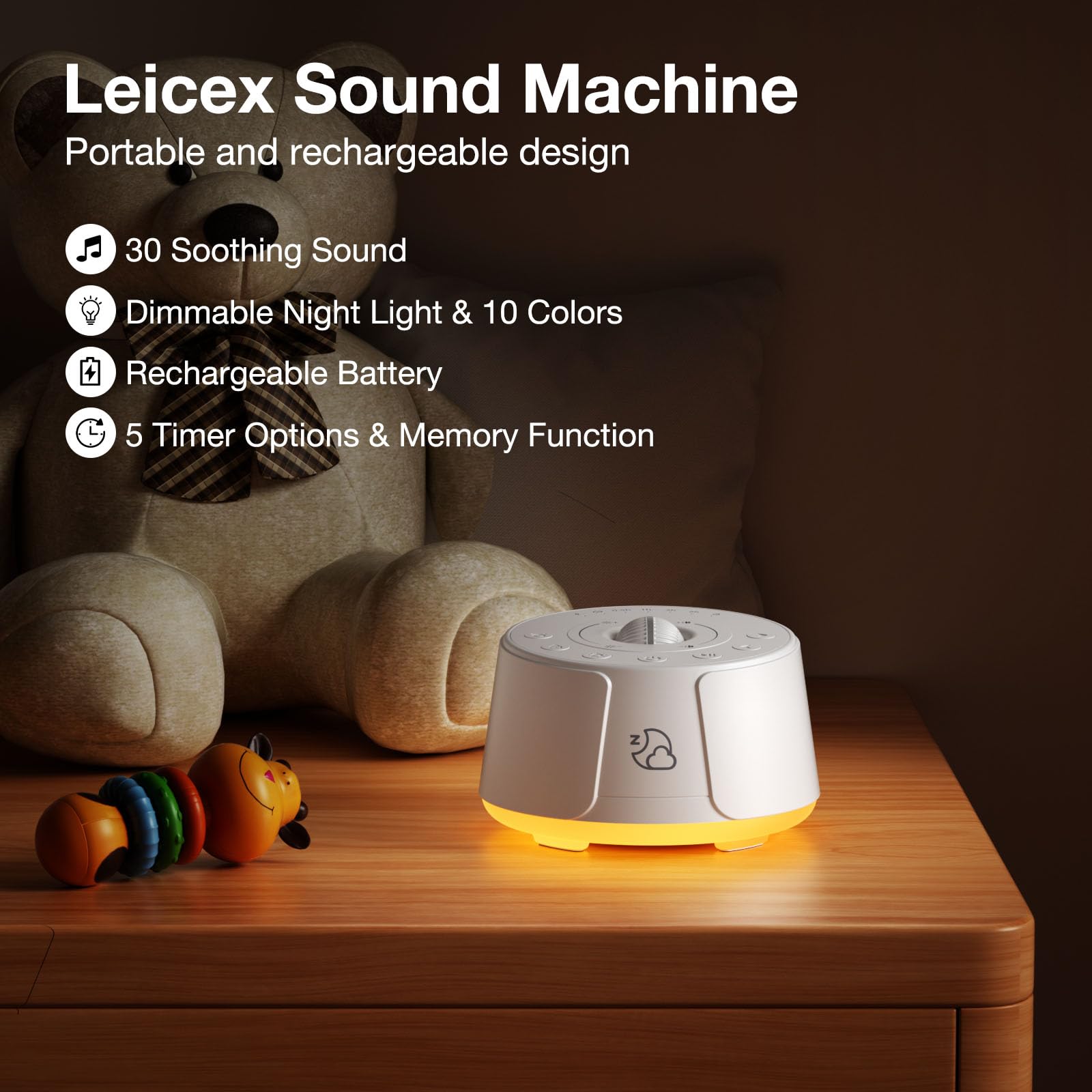 LEICEX luz nocturna de 10 colores para crear ambiente relajante