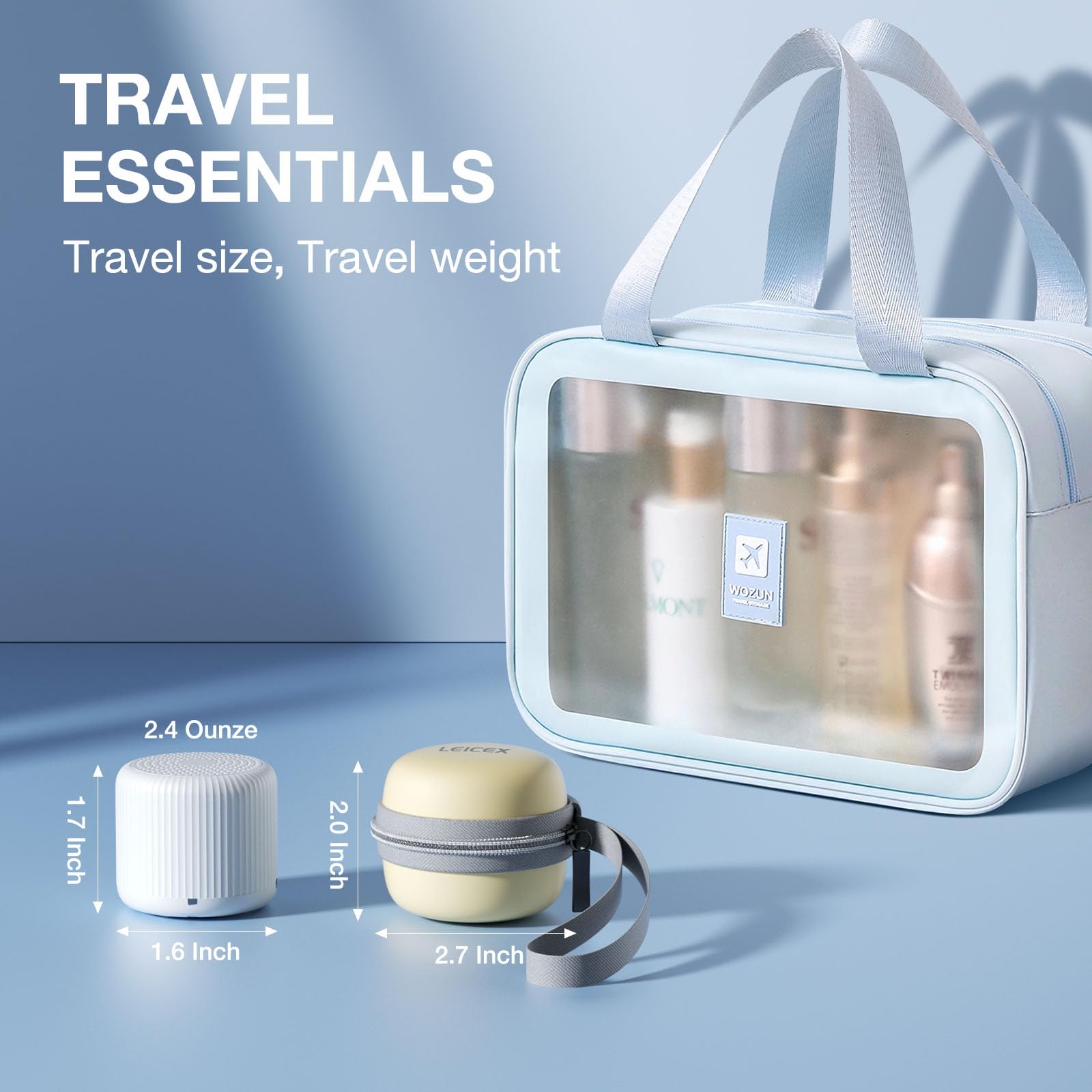 LEICEX máquina de sonido portátil en estuche de viaje, lista para llevar