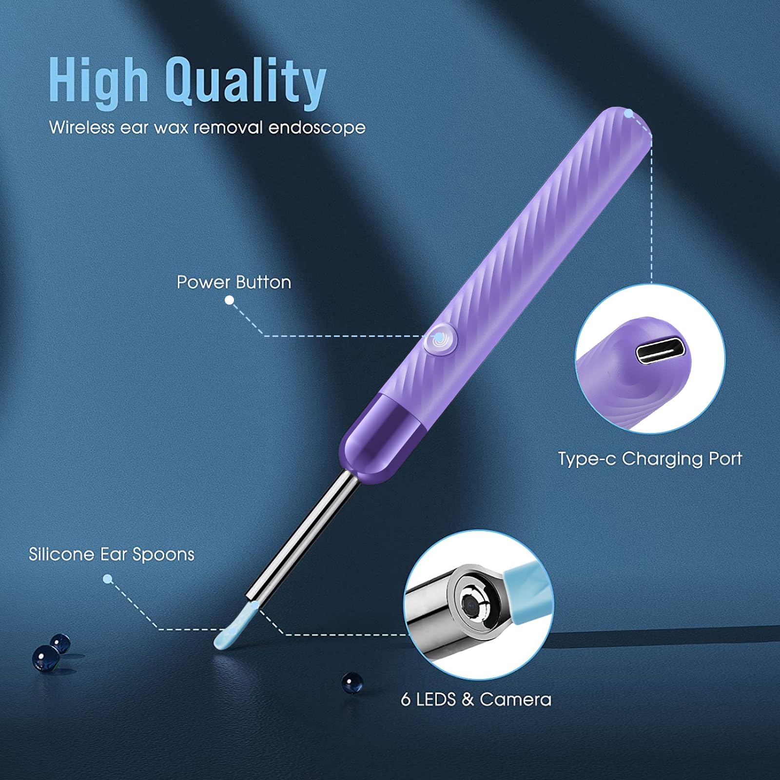 Leiput batería recargable de 240 mAh para uso prolongado sin interrupciones.