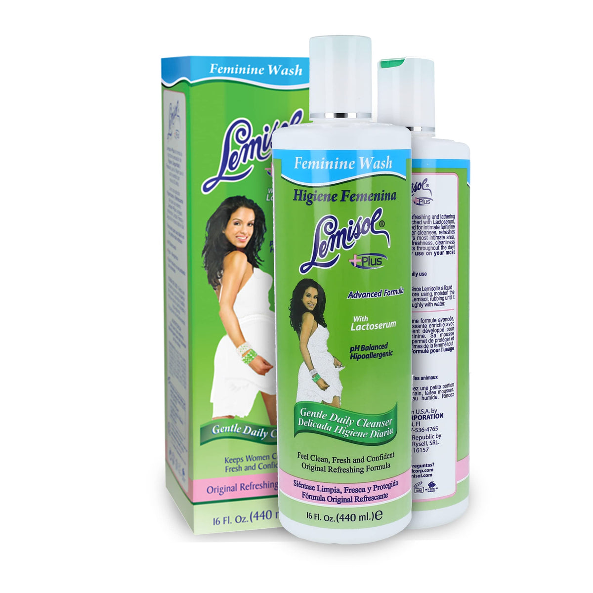 Lemisol lavado femenino: botella con limpieza suave para uso diario y frescura.