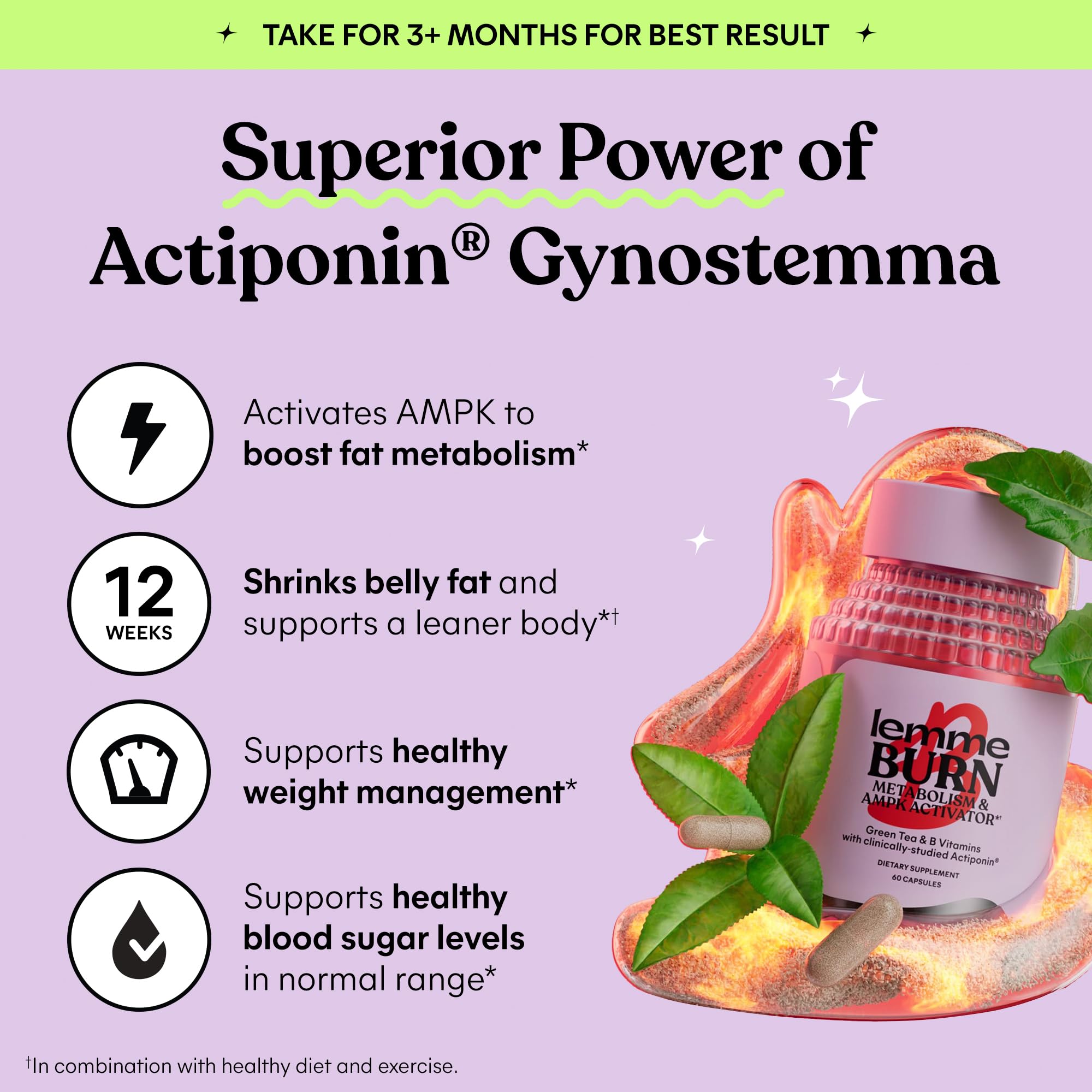 Lemme Burn: actiponin ingrediente, activación AMPK potencial.