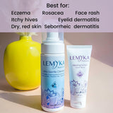 Aplicación de LEMYKA en rostro, absorción rápida y sin grasa