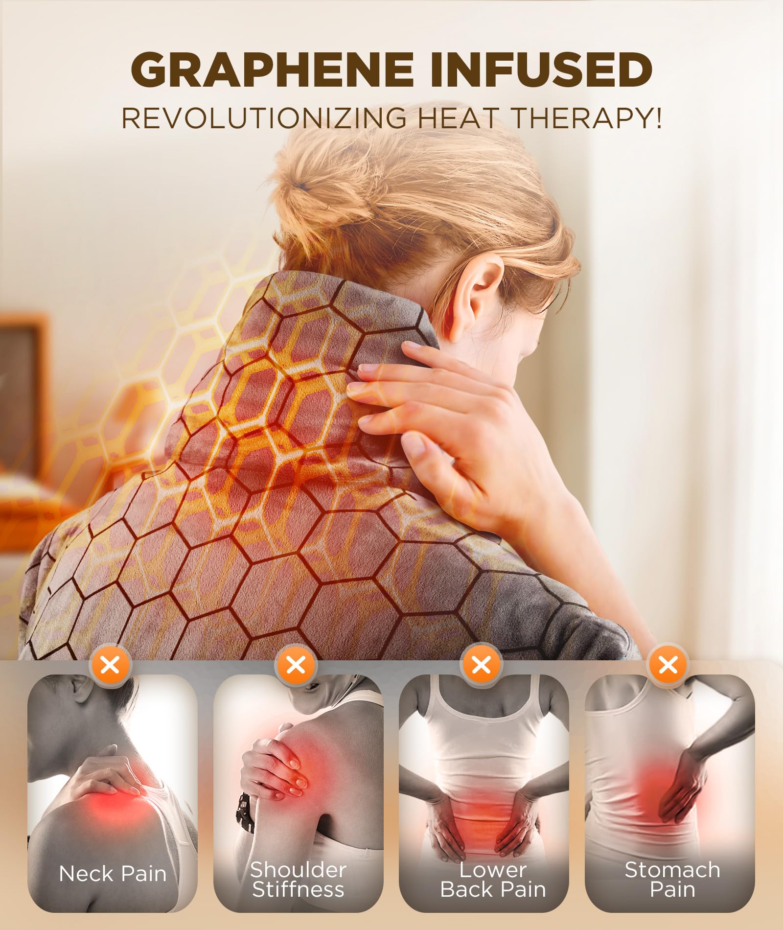 Lenmen: diseño ergonómico que se adapta al cuello y hombros para mayor comodidad.