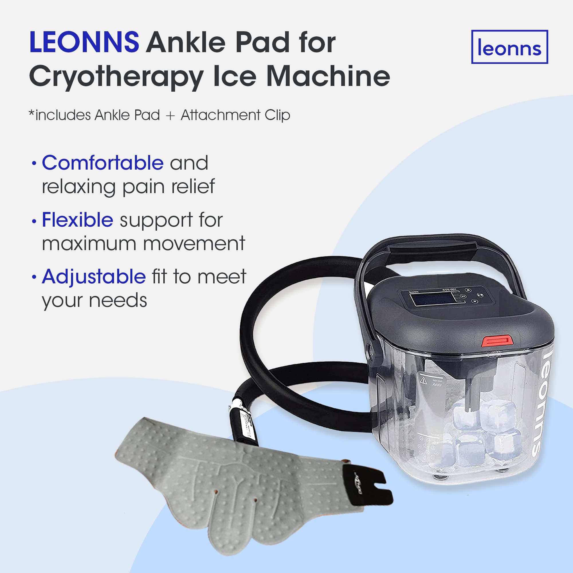 LEONNS Diseño grande y flexible: ajuste cómodo alrededor del tobillo para terapia precisa.
