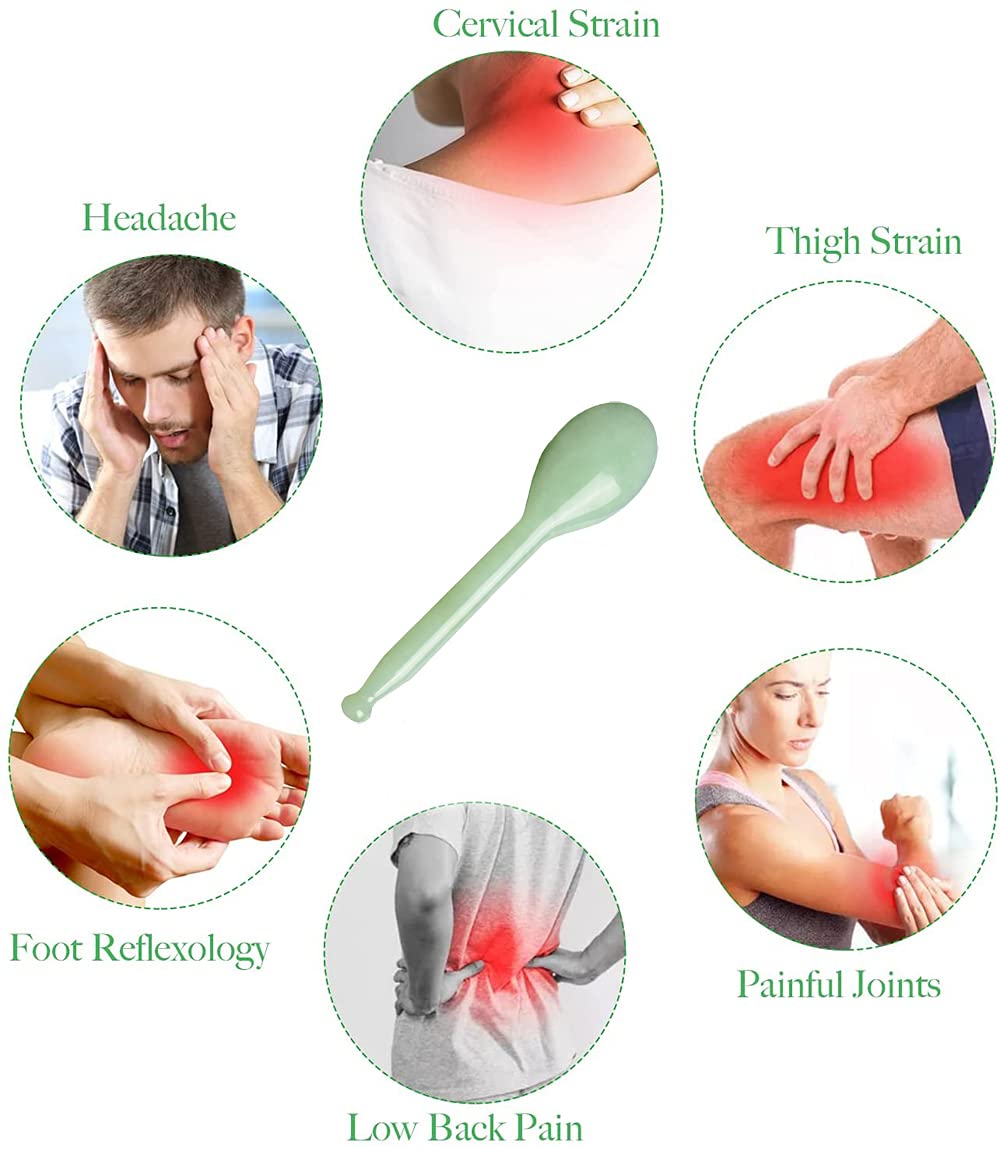 LEOSENSE Boligrafo Jade Raspado Facial, exfoliación suave y piel radiante