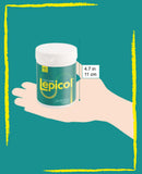 Embalaje en caja Lepicol Original, presentación compacta para guardar.