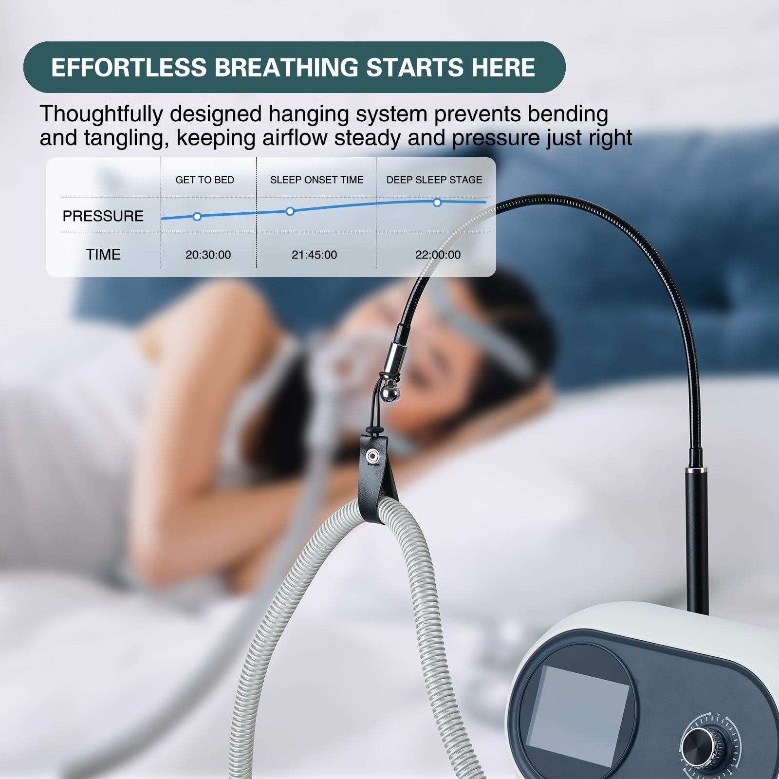 Portátil: Lerboai CPAP soporte viaje compacto para maleta.