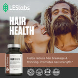 LES Labs Salud del Cabello: cabello con textura suave y sedosa.