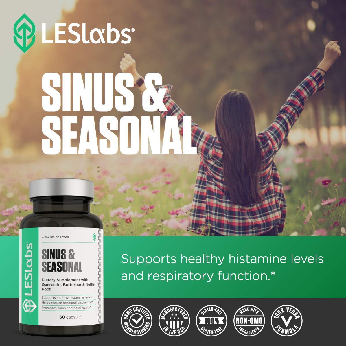 LES Labs Sinus & Seasonal, respiración más cómoda gracias a la fórmula.