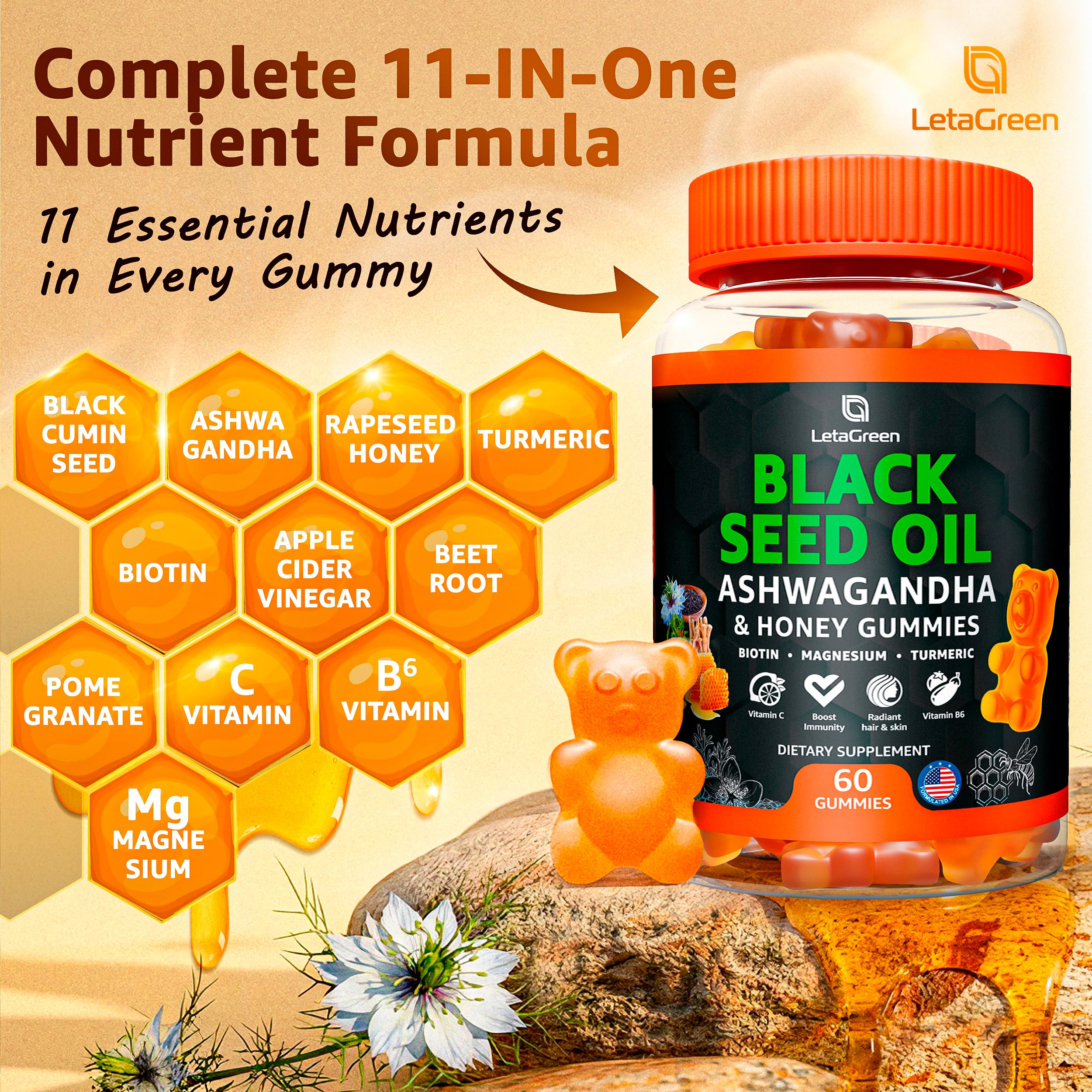 LetaGreen Gominolas con ashwaganda: componente para bienestar general