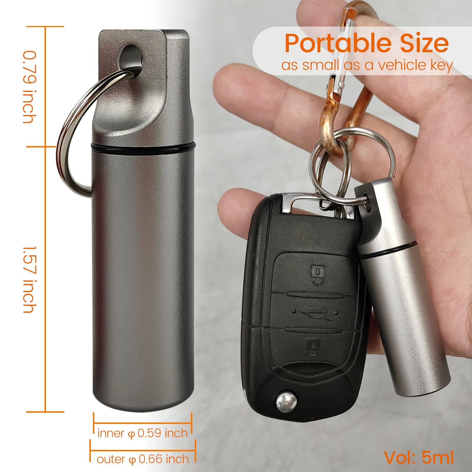 LETAOWJ Caja pastillas metal portatil, duradera para viajar y camping.
